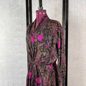Vestido Leslie Fay vintage dos anos 80, Reino Unido 14-16