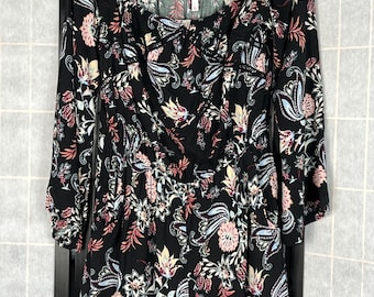 Black floral playsuit romper