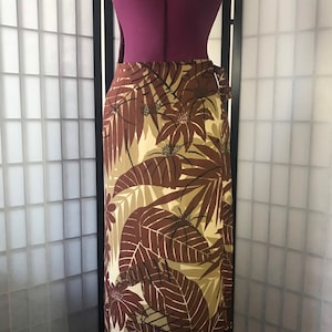 Palm print vintage 1990's wikkelrok UK maat 10-12