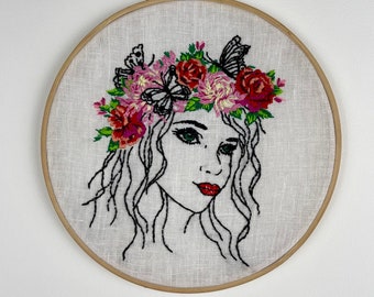 Hand Embroidered Hoop Art