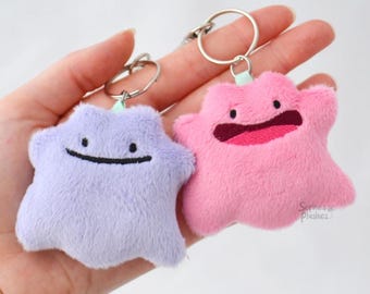 Ditto Keychain Plush, Mix and Match, Customise Colours, Keyring Soft Plushie