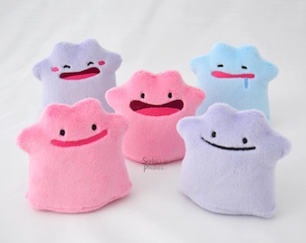 Ditto Plush, Mix and Match, Customise Colours, Stuffed Animal Doll Plushie
