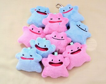 Ditto Keychain Plush, Mix and Match, Customise Colours, Keyring Soft Plushie