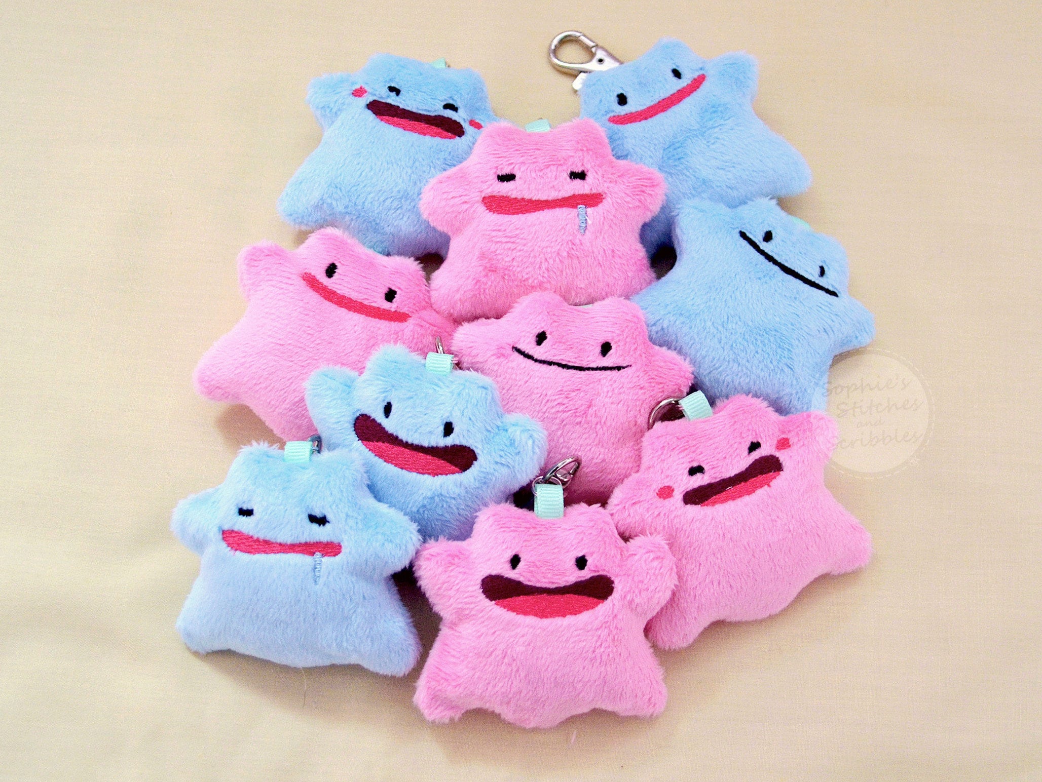 Pokemon Ditto Transform Plush Mascot Bulk set of 5 Ball Chain Key chain F/S