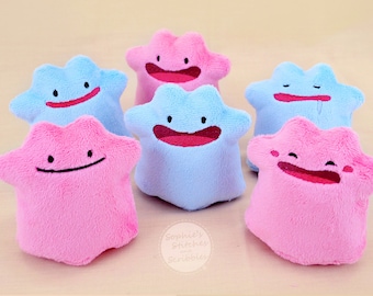 Ditto Plush, Mix and Match, Customise Colours, Stuffed Animal Doll Plushie