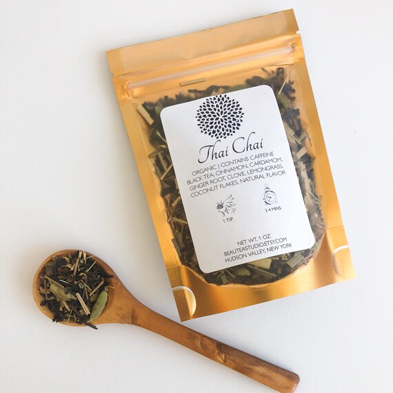 Thai Chai Organic Black Tea Coconut Lemongrass Ginger Etsy