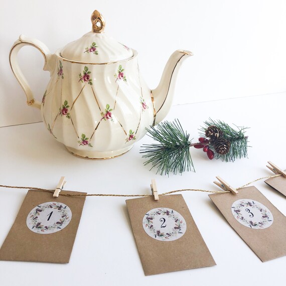 TEA ADVENT CALENDAR With Loose Leaf Tea Blends 24 Days of Etsy Canada