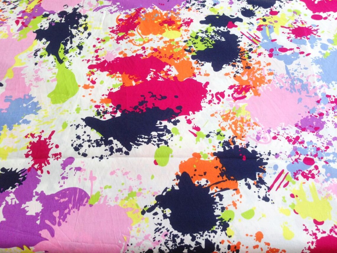 Art Fabric Street Art Graffiti Cotton Fabric Pink Purple Etsy