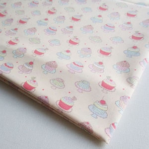 Cupcake Cream Fabric met snoep, Strawberry Custard, Sundae ijs, Cool in de zomer, Fruit Jelly, Girl Dress, Cushion Cover, Kid, CT288