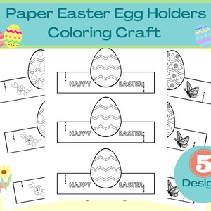 Instant Download Easter Egg Craft Coloring Easter Kids Activity for Easter Party Coloring Activity for Kids Fun Easy Easter Craft for Kids