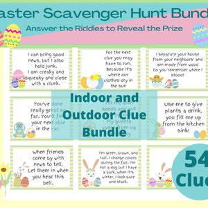 Instant Download Easter Scavenger Hunt Bundle Easter Treasure Hunt Bundle Kid&#39;s Easter Activity Printable Easter Party Activity for Egg Hunt