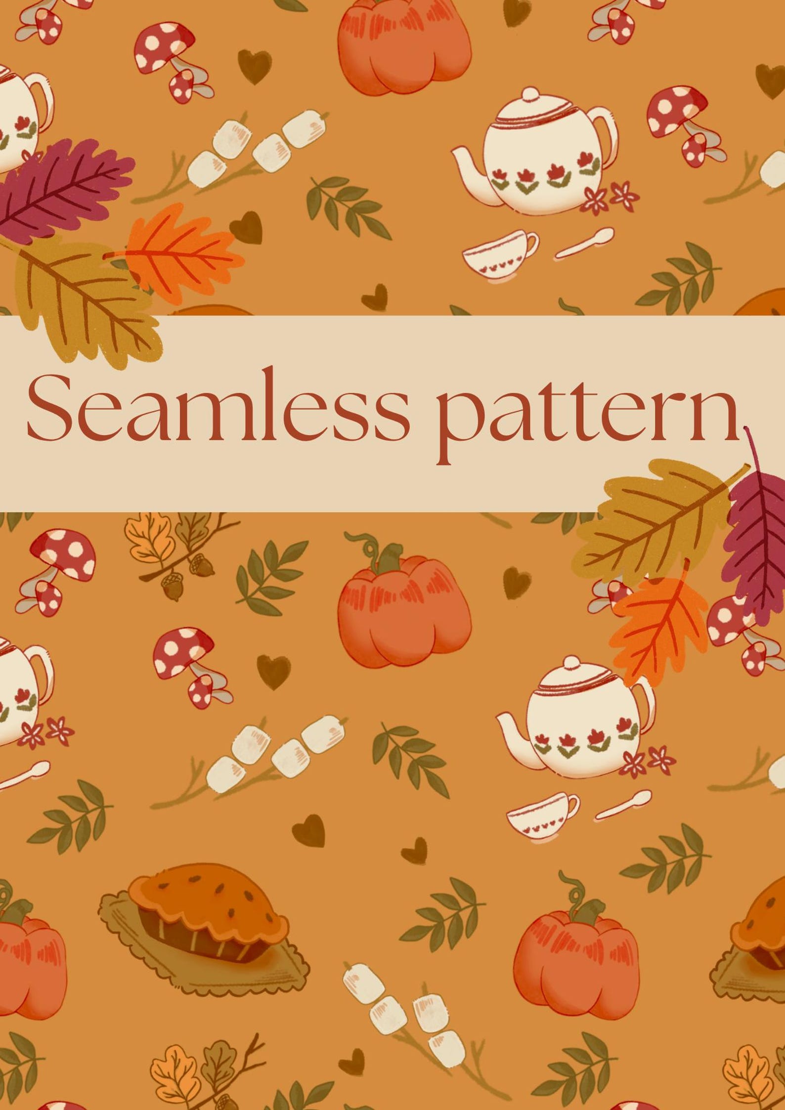 Simple Patterned Background Neutral Autumn Backgrounds | Fall Digital Paper Bundle | Cute Cozy Patterns ...