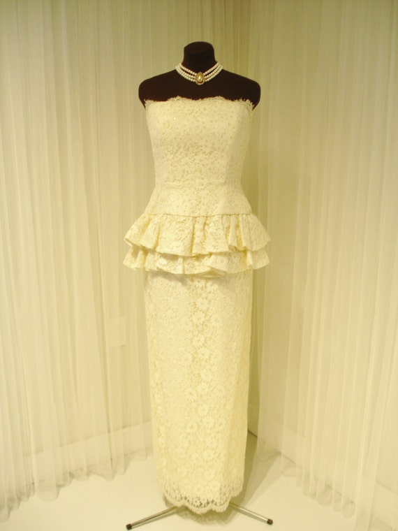 Vintage Original  Lillie Rubin Lace Wiggle/Column… - image 2