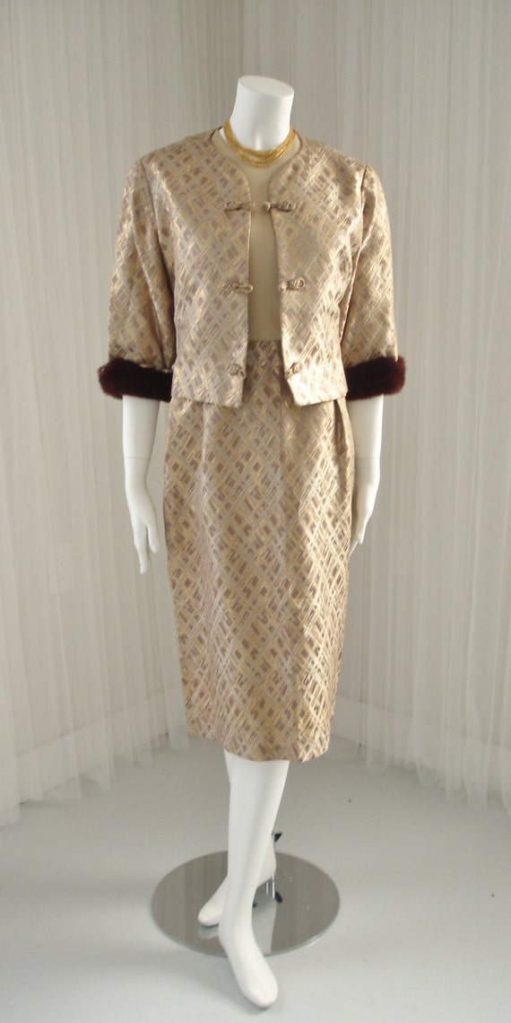 SALE Mid Century RAPPI Brocade Mad Men Style Jack… - image 2