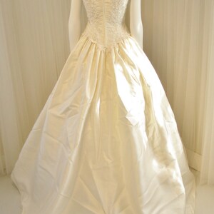 Vintage Beaded Pure Silk Ballgown Demetrios Wedding Dress image 4