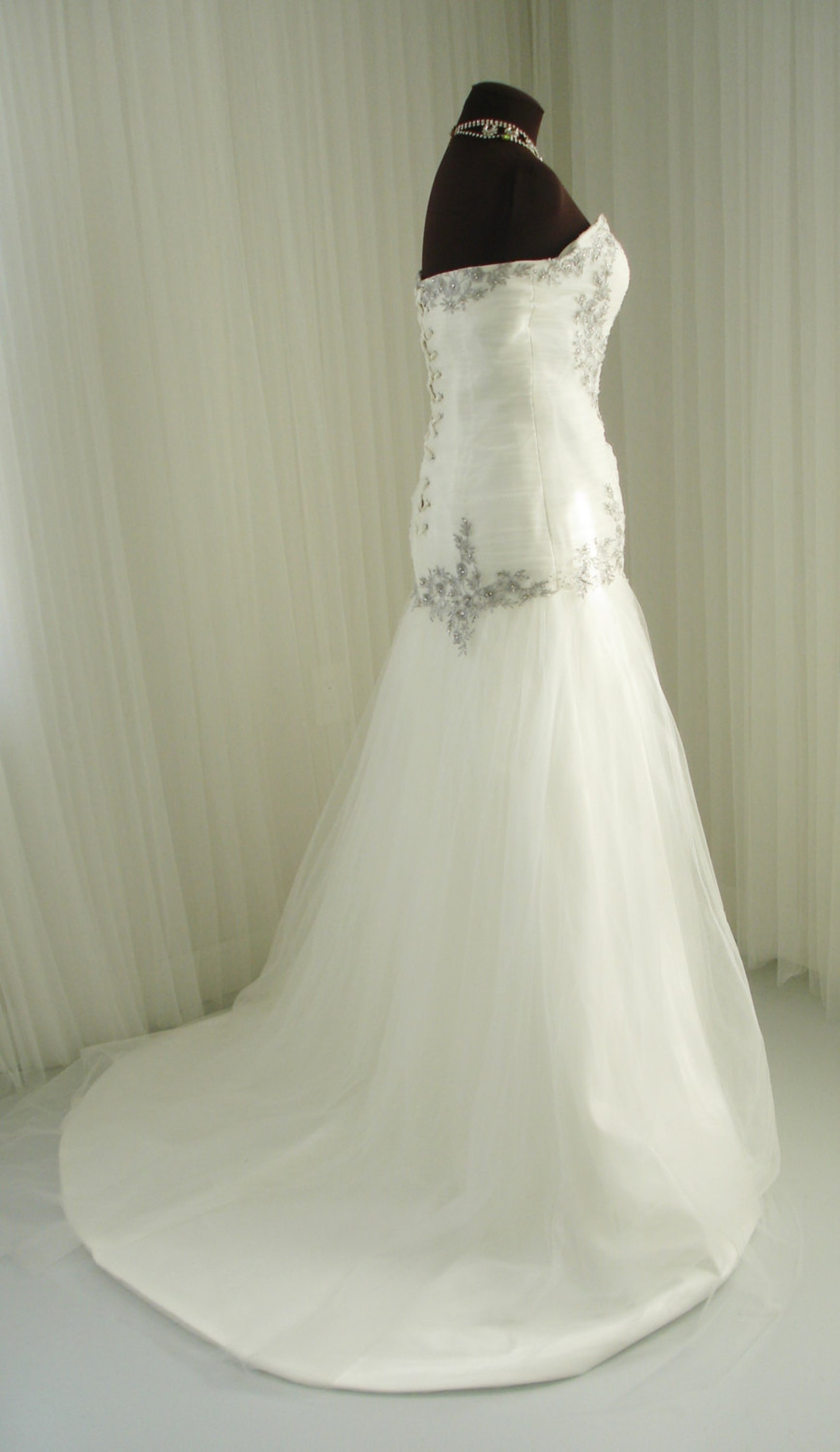 Cream Silver Sweetheart Strapless Dress main image 0