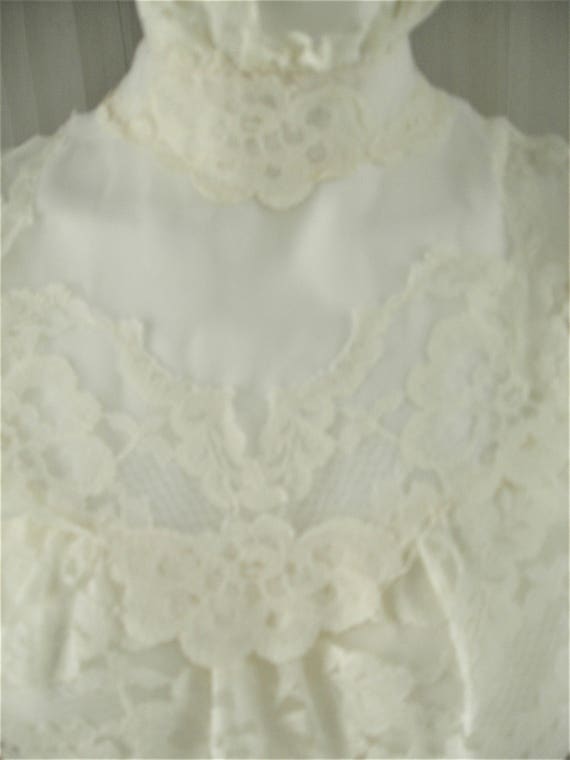 Vintage 70's Boho Prairie ILGWU Chantilly Lace an… - image 9