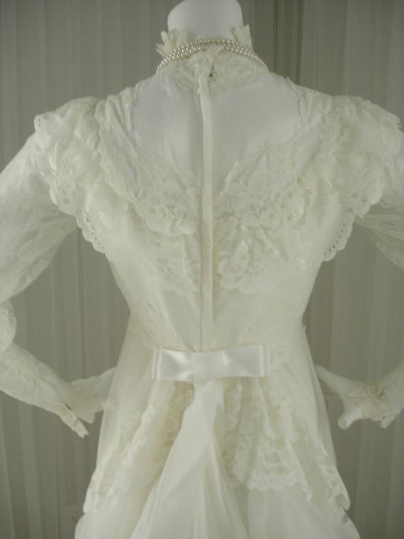 Vintage 70's Boho Prairie ILGWU Chantilly Lace an… - image 6