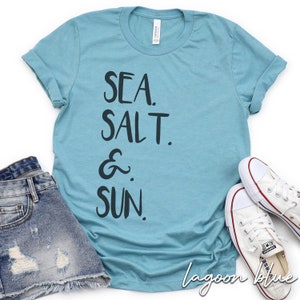 Sea Salt & Sand Beach Shirt | Matching Beach Shirts | Bella Canvas Short Sleeve Sublimation Shirt | Graphic Tee