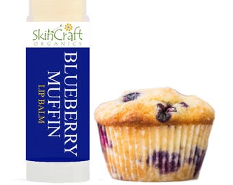 Blueberry Muffin Lip Balm - Moisturizing Bakery Scent Chapstick - Natural Lip Care for Dry, Chapped Lips - Blueberry Pie Scent