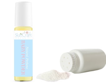 Baby Puder Parfümöl - zarter leichter Blumenduft Roll-On Duft für Geburtstagsgeschenk für Frau, Mutter, Freundin - .35 oz / 10 ml