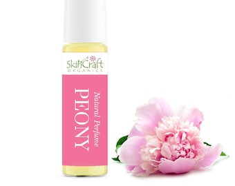 Peony Perfume Oil - Spring Peonies Floral Scent Roll On Fragrance - Beautiful Vegan Gift for Girlfriend, Wife, Mom  .35 oz / 10 mL