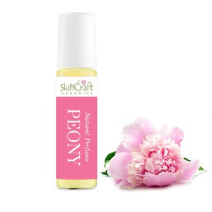 Peony Perfume Oil - Spring Peonies Floral Scent Roll On Fragrance - Beautiful Vegan Gift for Girlfriend, Wife, Mom  .35 oz / 10 mL
