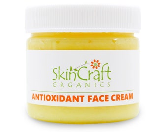 Organic Face & Body Moisturizer Cream for Dry, Mature Skin - Natural Skin Care w/ Argan, Sea Buckthorn, Rosehip Oils - 2 or 4 oz