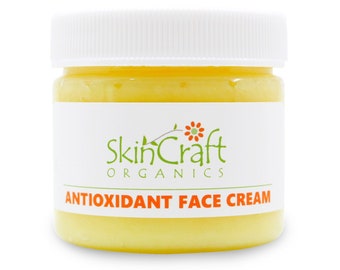 Organic Face & Body Moisturizer Cream for Dry, Damaged, Aging Skin - Natural Skin Care w/ Argan, Sea Buckthorn, Rosehip Oils - 1, 2 or 4 oz