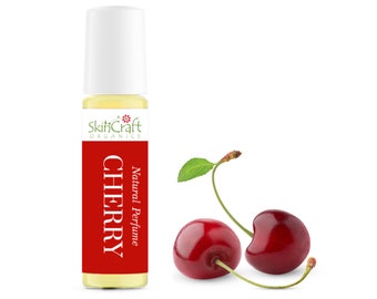 Natural Cherry Perfume Oil - Sweet Fruity Organic Fragrance - Cherry Roll On Perfume - Fruit Scent Holiday Gift for Her - .35 oz / 10 mL
