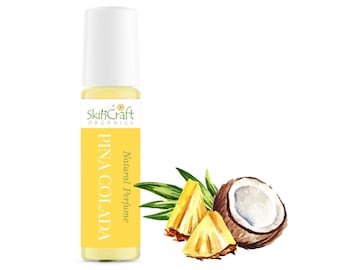 Piña Coco Piña Colada Fragancia natural Roll On Perfume Oil - Tropical Caribbean Scent Perfume Regalo para ella .35 oz / 10 ml