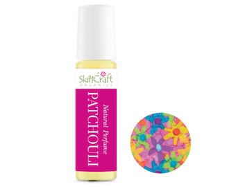 Huile de parfum patchouli - Roll On Huile de parfum patchouli - Huile de parfum patchouli foncé hippie gothique - Huile essentielle de patchouli - 0,35 oz/10 ml