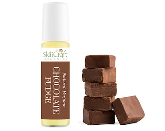 Chocolate Perfume Oil - Natural Chocolate Fudge Scent- Roll On Chocolate Fragrance -  Fun Gift for Her, Chocolate Lovers - 10 mL