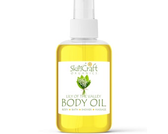 Spray idratante per il corpo al mughetto - Olio naturale per bagno, doccia e massaggio al mughetto - Cura della pelle naturale - Regalo per le donne