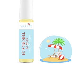 Beach Scent Perfume Oil - Suntan Lotion Scented Roll On Fragrance - Sand, Sun & Fun Perfume - Girlfriend, Mom Gift for Her .35 oz / 10 mL