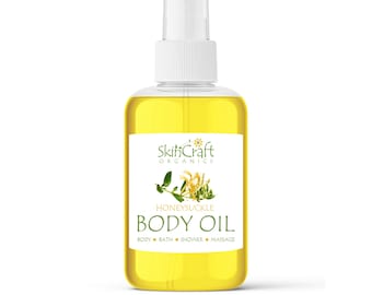 Honeysuckle Body Oil Spray - Natural Bath, Shower, & Massage Oil - Floral Summer Fragrance Moisturizer Oil - Hair Oil - Spa Gift for Women