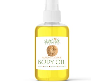 Almond Cookie Body & Bath Oil - Natural Almond Biscotti Scent Moisturizer - Scented Hair Oil - Dry Skin Body Oil for Oily, Acne Prone Skin