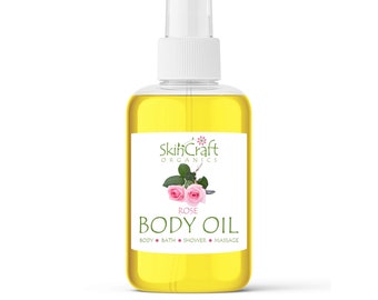 Natural Rose Body Oil Spray – Organic Jojoba, Bath & Massage Oil