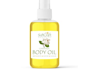 Gardenia Body Oil Spray - Natural Floral Fragrance Moisturizer for Oily - Dry Skin - Luxurious Gardenia Bath, Shower, Massage & Hair Oil