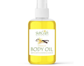 Vanille-lichaamsoliespray: natuurlijke vochtinbrengende crème, bad- en massageolie