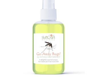 Organic Insect Repellent w/ Lemon Eucalyptus & Catnip - Go Away Bugs - Natural Bug Spray Alternative to Deet - Natural Mosquito Repellent