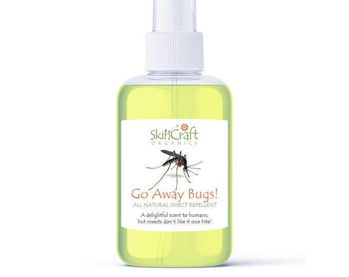 Organic Insect Repellent W/ Lemon Eucalyptus & Catnip Go Away Bugs