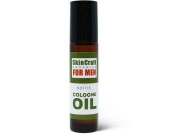Natural Cologne Oil for Men - Spirit Scent Men's Roll On Natural Fragrance - Fresh, Clean Nautical Perfume - Father's Day Gift - 10 mL