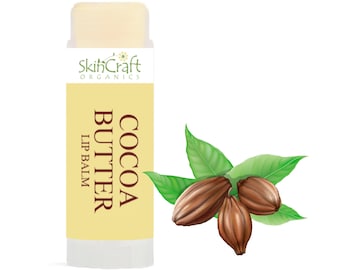 Bálsamo labial de manteca de cacao orgánico para labios secos y agrietados - Bálsamo labial cremoso y suave de chocolate natural - Regalos divertidos para los amantes del chocolate