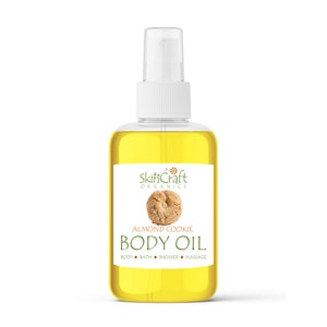 Almond Cookie Body & Bath Oil - Natural Almond Biscotti Scent Moisturizer - Scented Hair Oil - Dry Skin Body Oil for Oily Skin