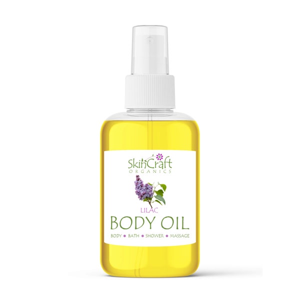 Lilac Body Oil Spray - Natural Lilac Fragrance Bath, Shower, & Massage Oil - Floral Scent Moisturizer Oil - Hair Oil - Spa Gift for Women