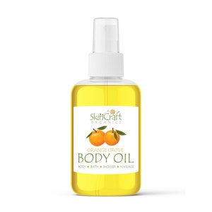 Orange Vanilla Body Oil Spray – Organic Jojoba, Bath & Massage Oil