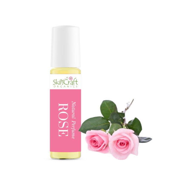 Rose Perfume Oil - Rose Essential Oil & Natural Rose Fragrance Oil - Floral Perfume Scent - Girlfriend, Wife, Mother's Day Gift  - .35 oz