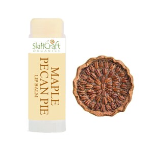 Maple Pecan Pie Lippenbalsam - Natürlicher Pfannkuchensirup & Pecan Duft Chapstick mit Bio-Kokosöl, Bienenwachs - Lustiges kleines Geschenk für Sie