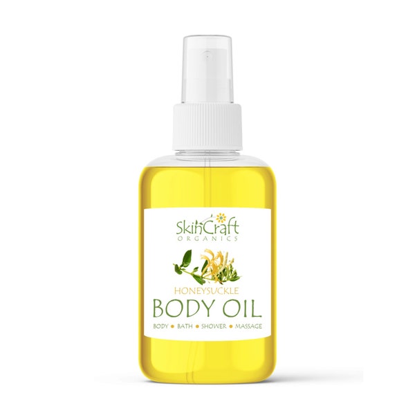 Honeysuckle Body Oil Spray - Natural Bath, Shower, & Massage Oil - Floral Summer Fragrance Moisturizer Oil - Hair Oil - Spa Gift for Women